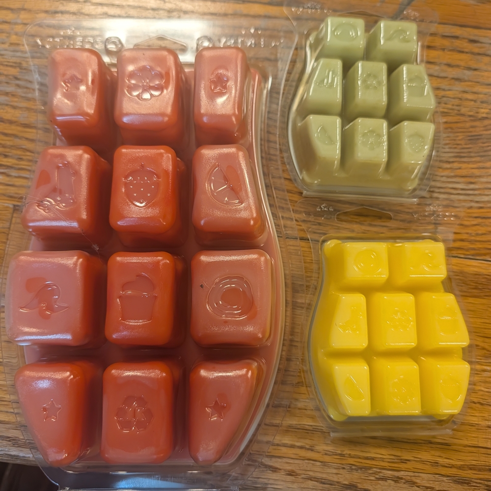 Scentsy Wax Melts Set - Orange, Green, Yellow - Picture 2 of 2